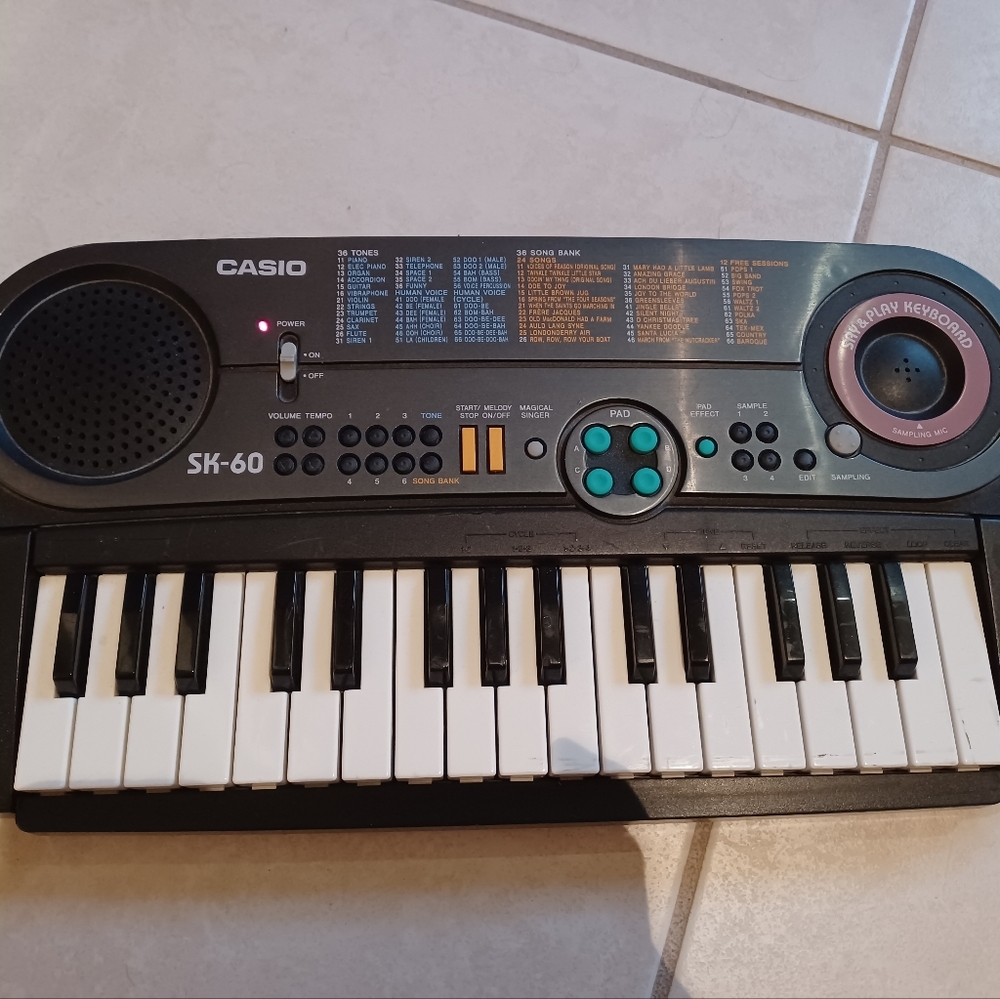 Casio SK-60 Black and White Electronic Keyboard